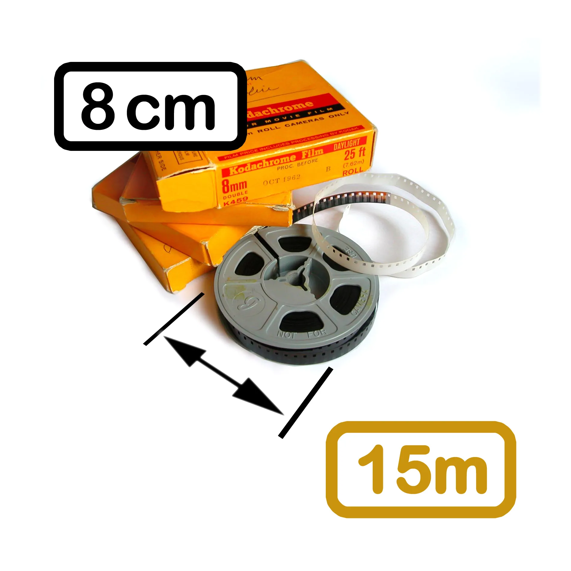Transfert de films 8mm - 15m (50ft)