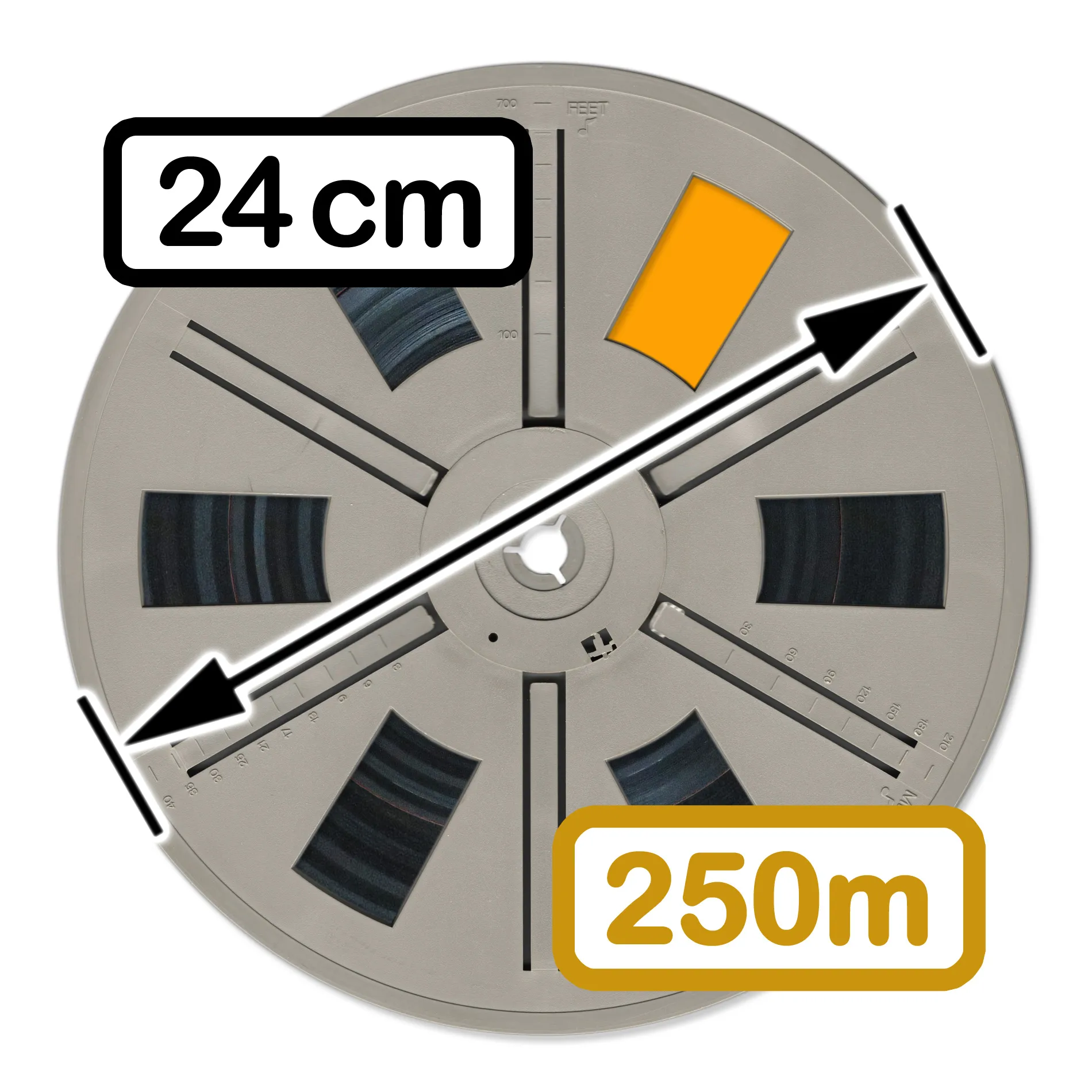 Transfert de films 8mm - 250m (830ft)