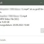 Die, Datei, ist, zu, gross, für, das, Zieldateisystem