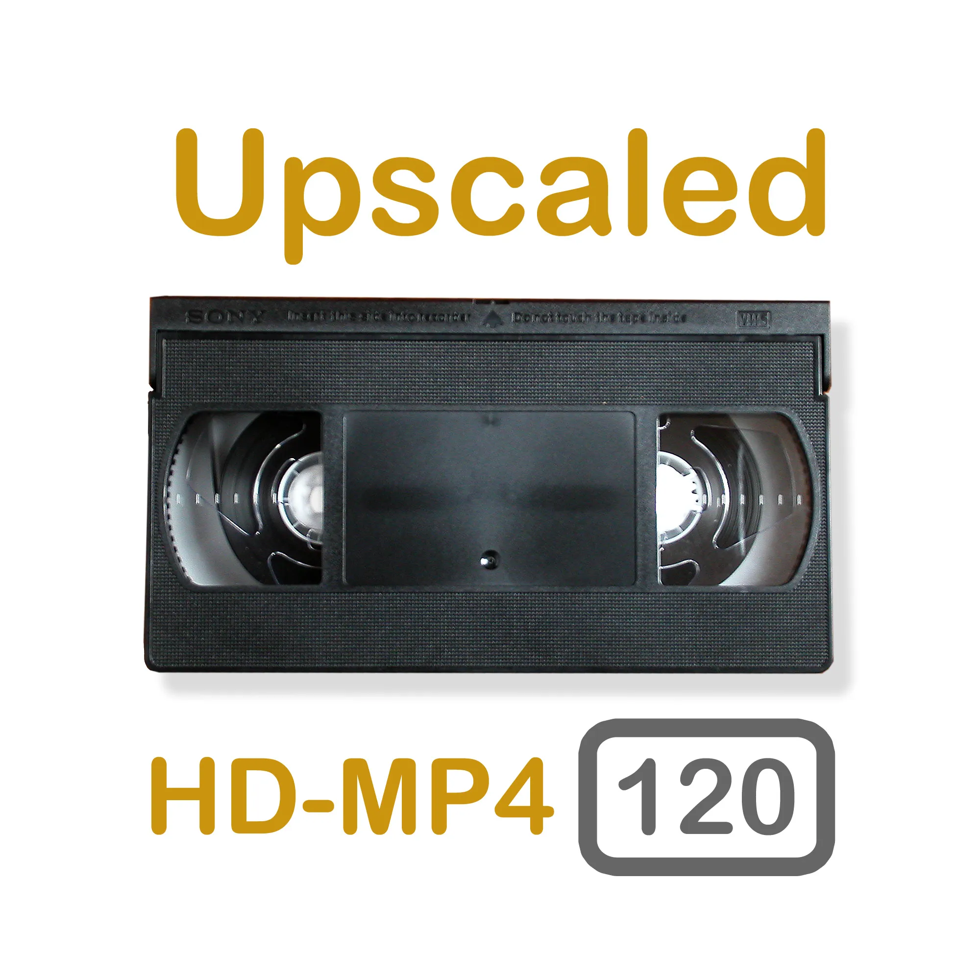 Video Tape Digitization - 120 minutes - High Definition (HD-Upscaled)