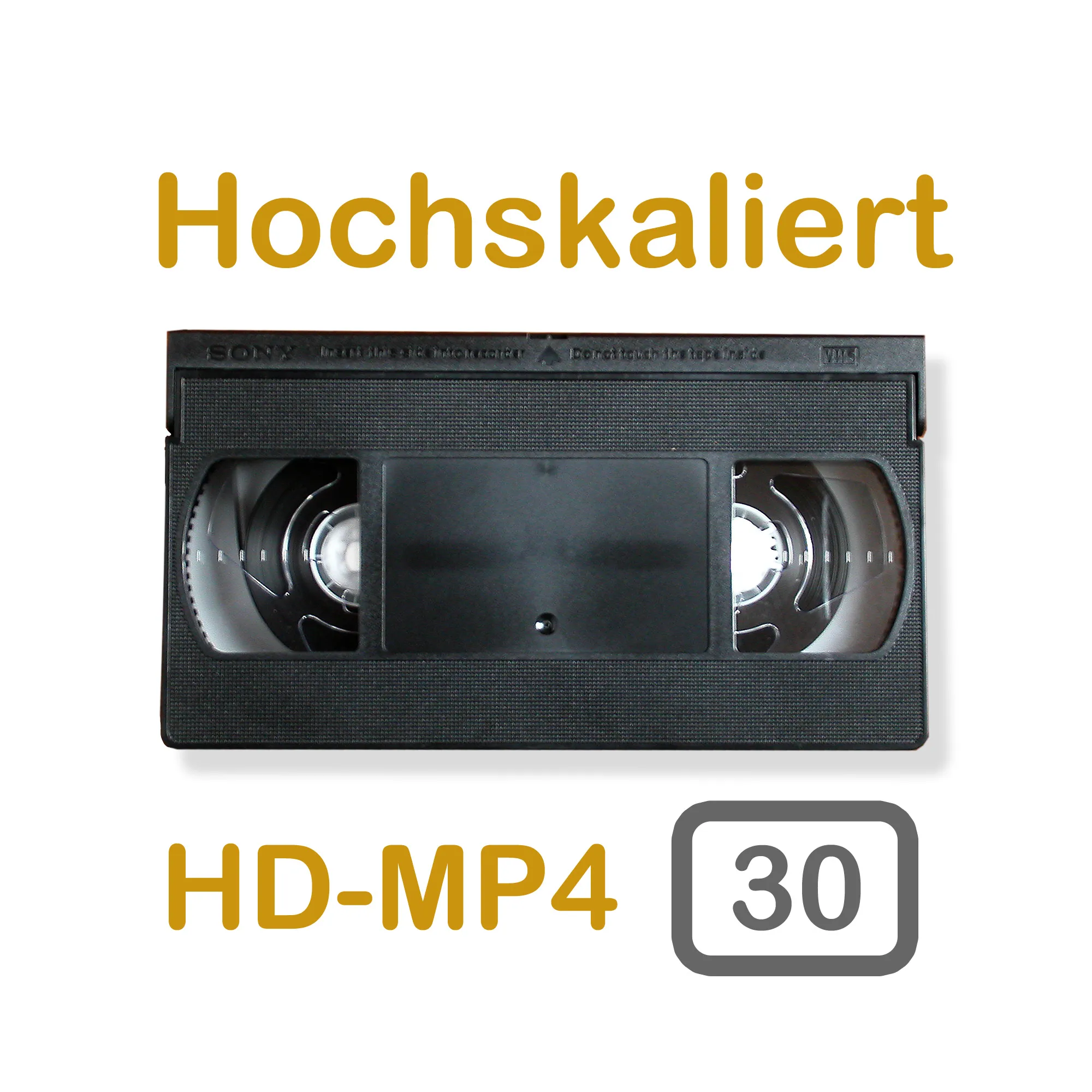 Video-Band Digitalisierung - 30 Minuten - Hochauflösung (HD-hochskaliert)
