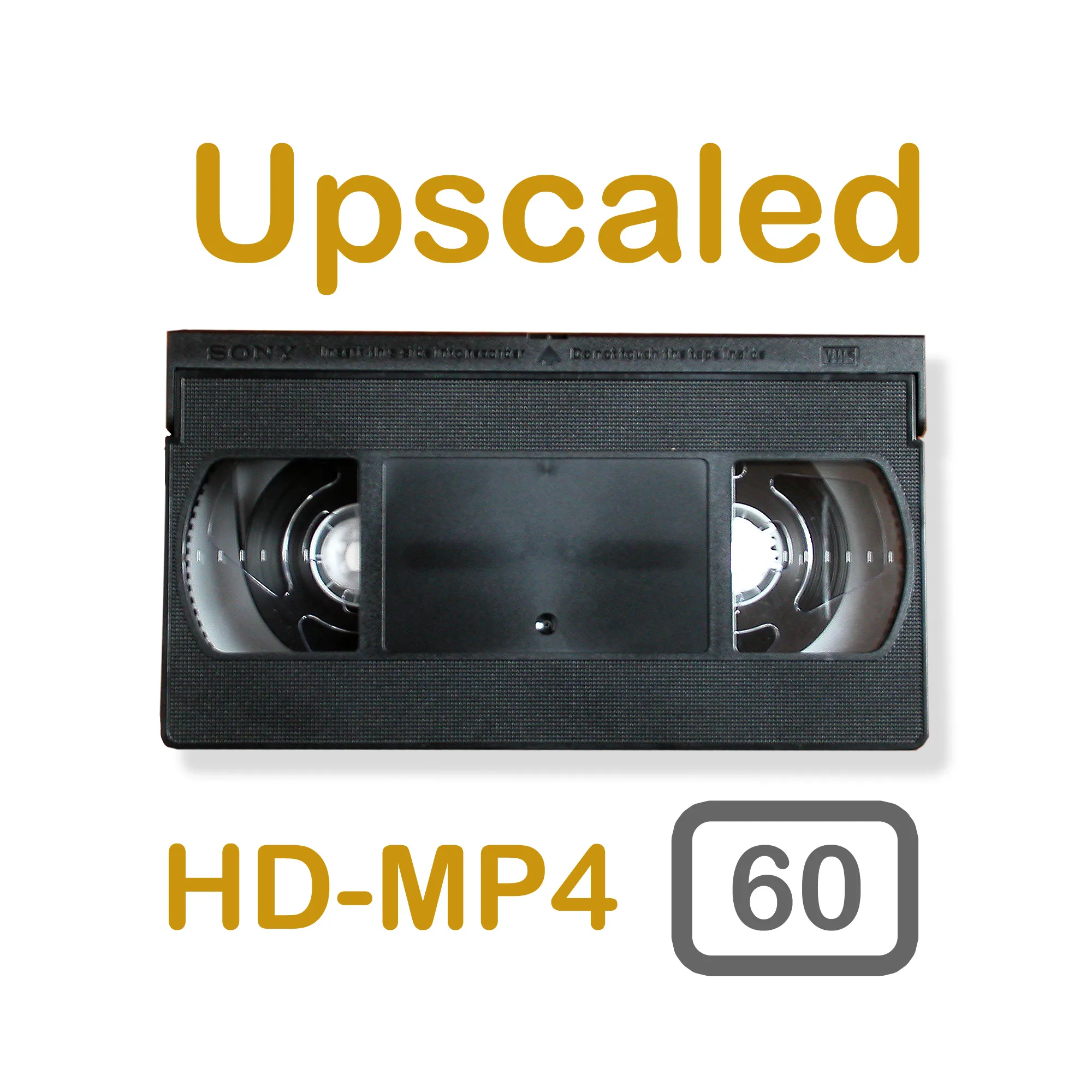 Video Tape Digitization - 60 minutes - High Definition (HD-Upscaled)
