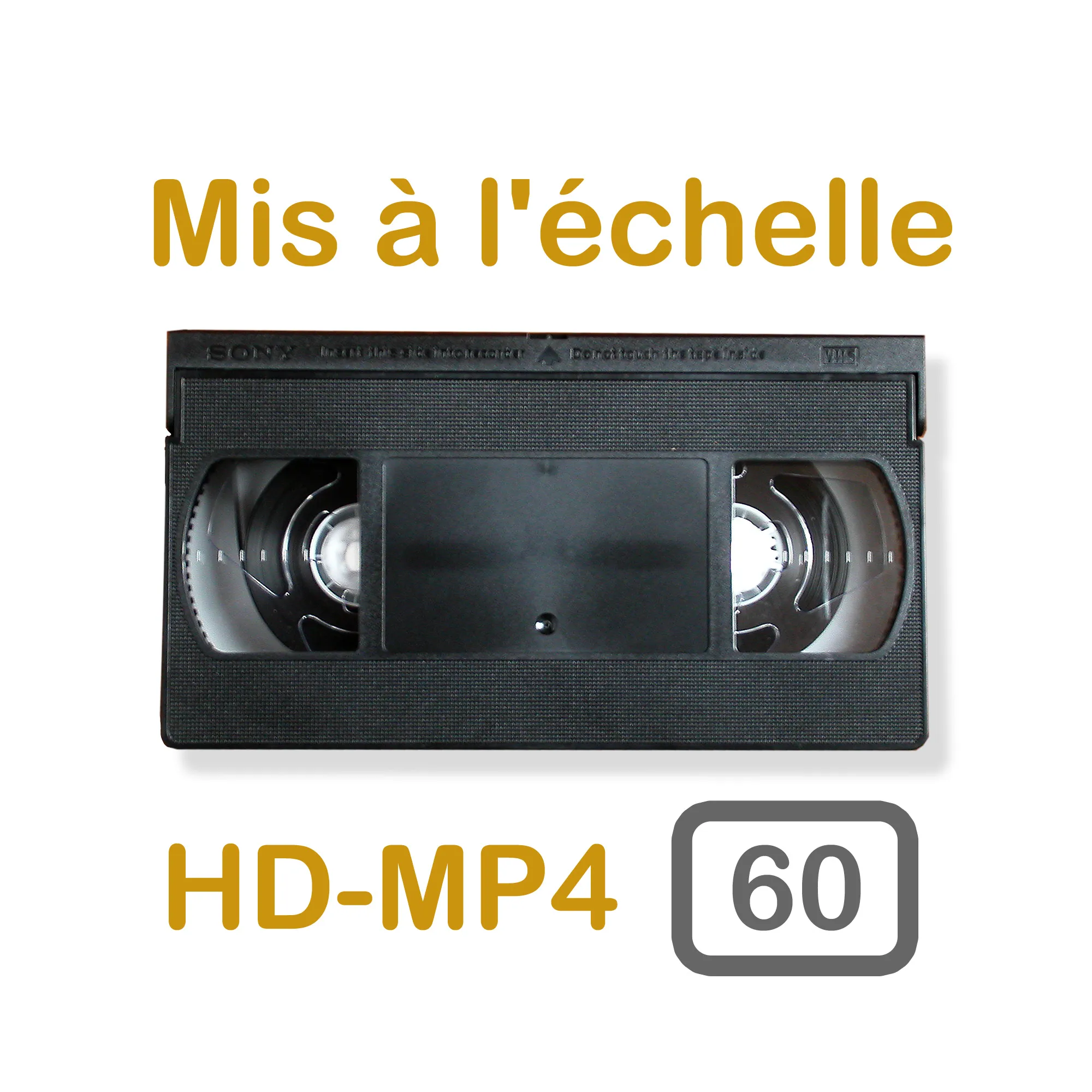 Numérisation de bandes vidéo - 60 minutes - Haute Définition (HD améliorée)